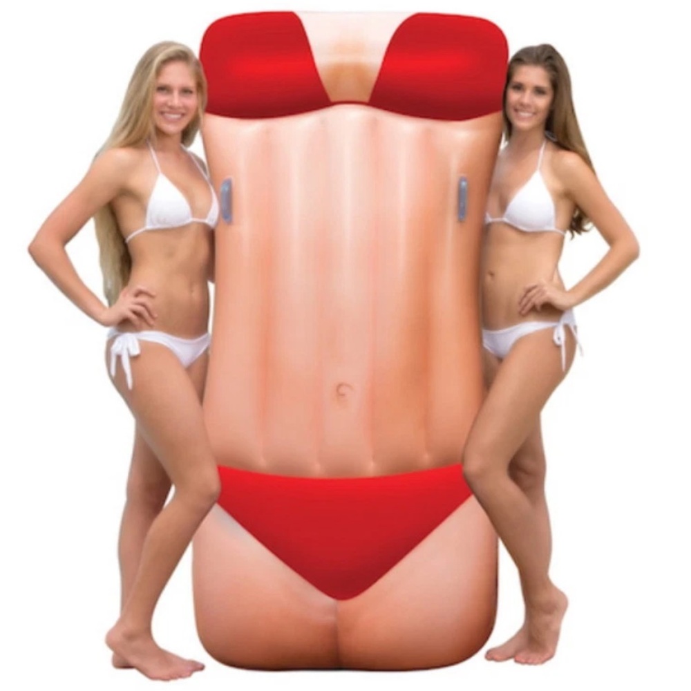 Pool Candy Inflatable Pool Float Hot Bod Beach Babe Raft GR8 Bachelor Gift NIB